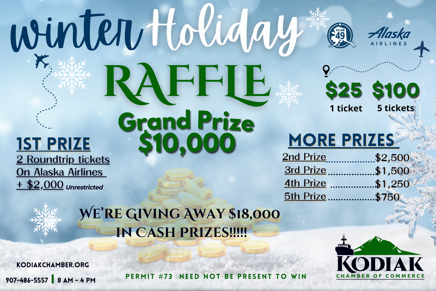 Winter Raffle Ticket Kodiak Chamber of Commerce | WEB POST 2024-2025 Winter Holiday Raffle ...